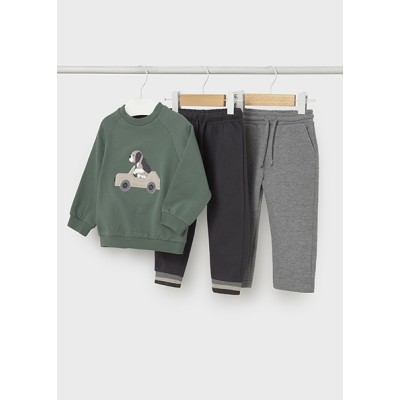 Tracksuit 2 pants sweatshirt - GREEN 12M