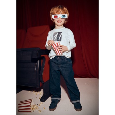 Soft denim 5-pocket pants - BRIGHT BLUE 5Y