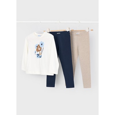 Leggings set of 2 pants - NAVY BLUE 4Y