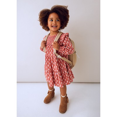 Printed frock dress - RED 4Y