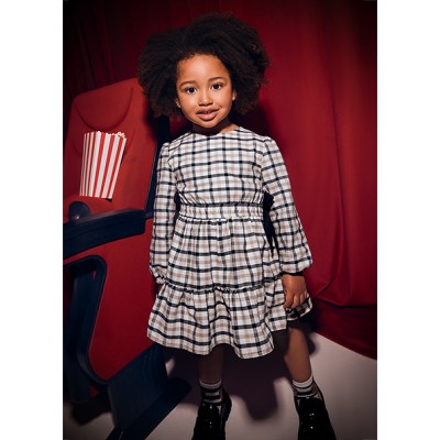 Plaid dress - BLACK 8Y