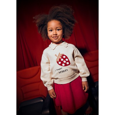 Jacquard skirt set - RED 4Y