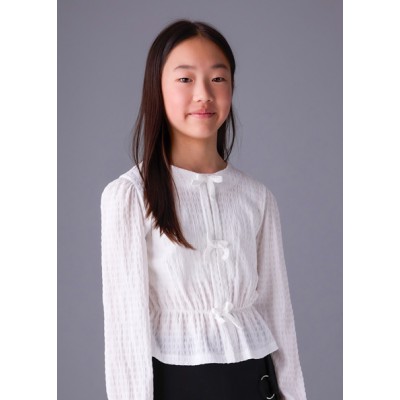 Top with bow - CREAM 12Y