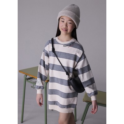 Striped dress - GREY 10Y