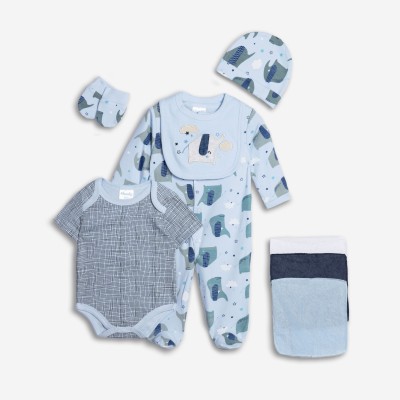 Set of 8 baby items - BLUE 1M
