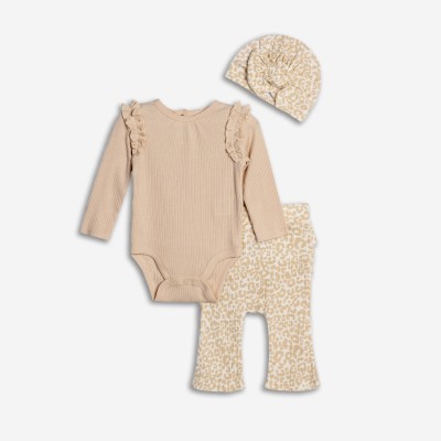 Set of 3 pieces with bodysuit - BEIGE 3M