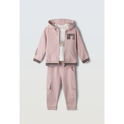 3-piece jumpsuit set with cardigan - POZ 4Y