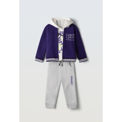 3-piece jumpsuit set - PURPLE 2Y