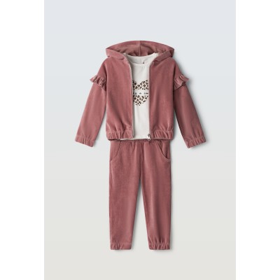 Velvet jumpsuit set 3pcs. - POZ 6Y