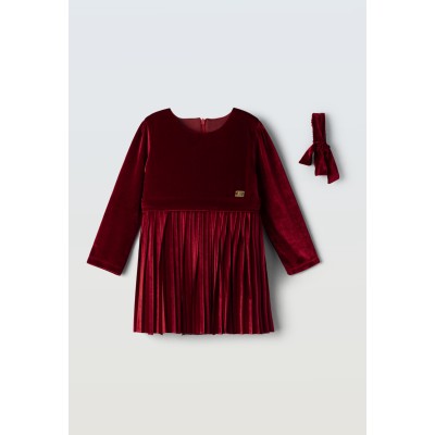 Velvet dress - RED 2Y