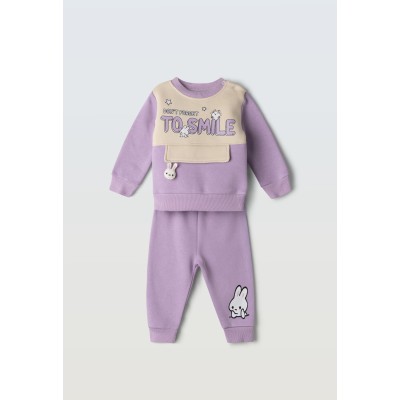 Baby jumpsuit set - LILAC 12M