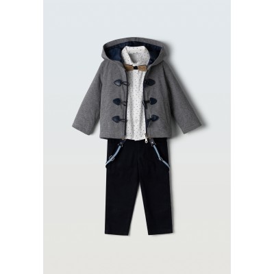 Set of 4 with cardigan - GREY 6M