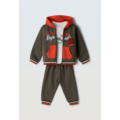 3-piece jumpsuit set - khaki 2Y