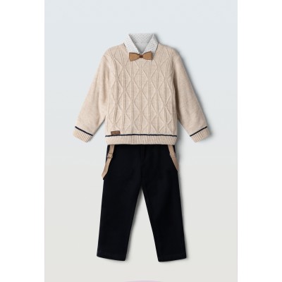 Set of 4 with sweater - CREAM 4Y