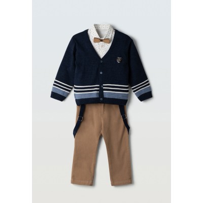 Cardigan set 4pcs. - BLUE 4Y