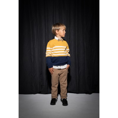4pcs set with blouse - MUSTARD 2Y