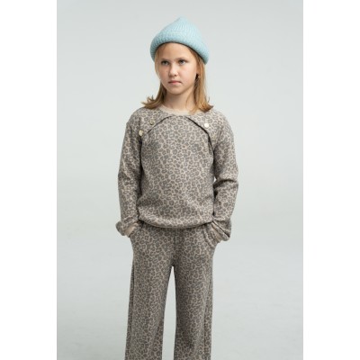Headband pants set - BROWN 8Y