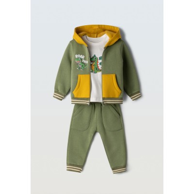 3-piece jumpsuit set - khaki 18M