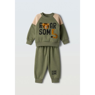 Sweatshirt tracksuit set - GREEN 12M