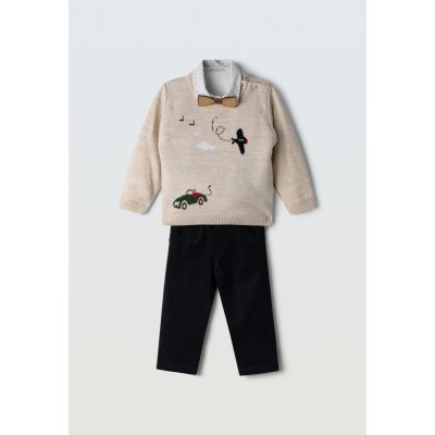 3-piece pants set - CREAM 2Y
