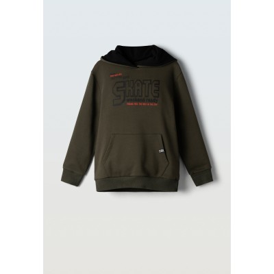 Hooded sweatshirt - khaki 6Y