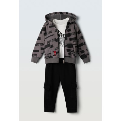 3pcs jumpsuit set - GREY 4Y