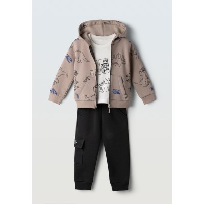 3-piece jumpsuit set - BROWN 2Y