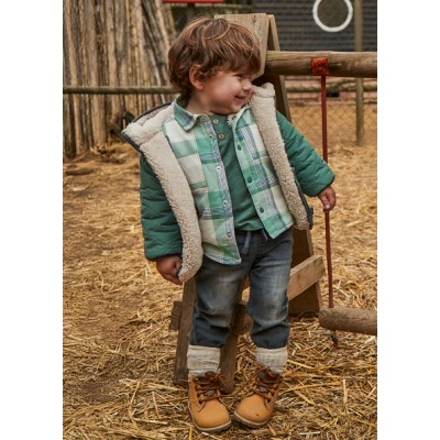 Παντελόνι soft denim jogger - ΓΚΡΙ 4Y