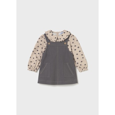 Skirt and overalls set - GREY 12M