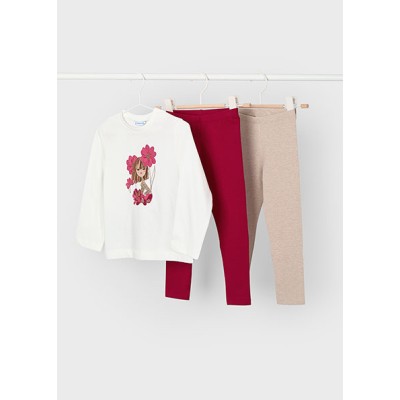 Leggings set of 2 pants - CHERRY 3Y