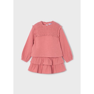 Σετ φούστα βαμβακερή πλουμετί - ΣΟΜΟΝ 4Y