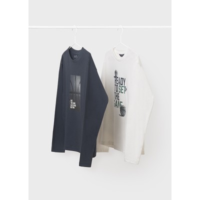 Set of 2 long sleeve t-shirts - CREAM 16Y