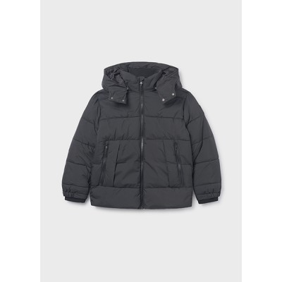 Contrast zipper jacket - BLACK 12Y