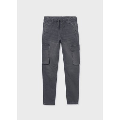 Παντελόνι soft denim jogger - ΜΑΥΡΟ 12Y