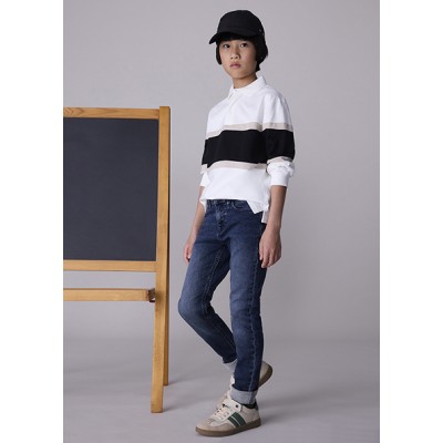 Soft denim pants - BLACK BLUE 18Y