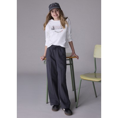 Wide leg sweatpants - GREY 12Y