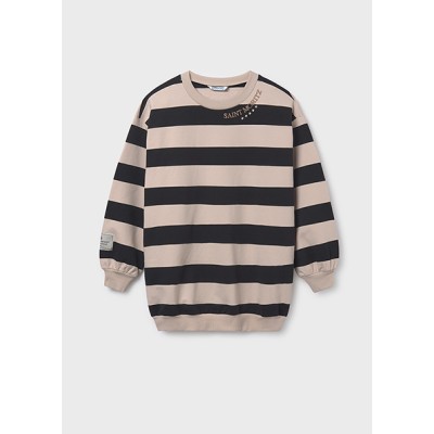 Striped dress - BLACK 16Y