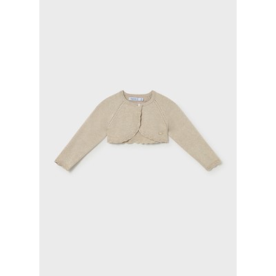 Basic knitted bolero - BEIGE 6M