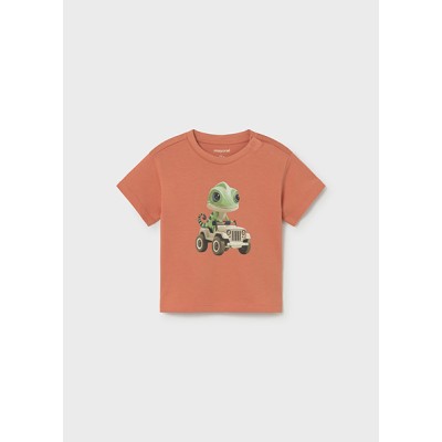 Short sleeve animal shirt - ORANGE 12M