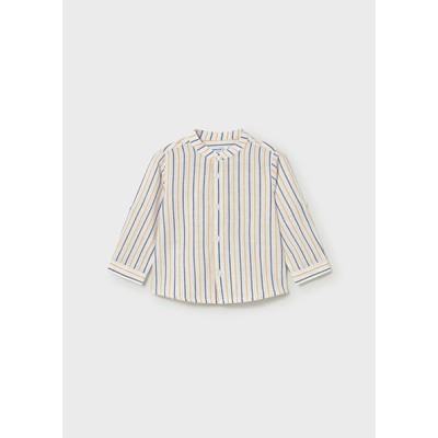 Πουκάμισο μακρυμάνικο λινό γιακάς μάο - ΡΟΔΑΚΙΝΙ 2Y