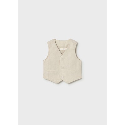 Linen suiting vest - BEIGE 12M