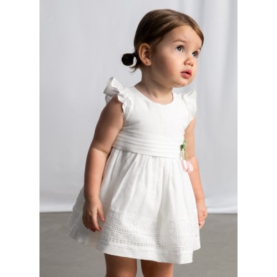 Guipure lace dress - CREAM 12M