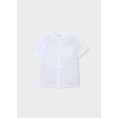 Short-sleeved linen shirt - WHITE 4Y