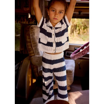 Σετ πσντελόνι μακρύ πλεκτό - ΜΠΛΕ 6Y