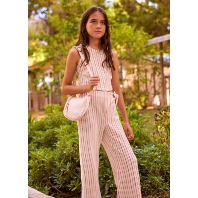 Σετ παντελόνι μακρύ ρίγες - ΕΚΡΟΥ 12Y