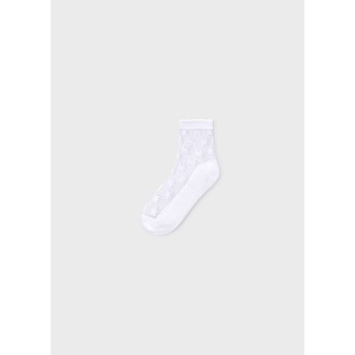 Καλτσάκι λουλούδια - ΛΕΥΚΟ 6Y
