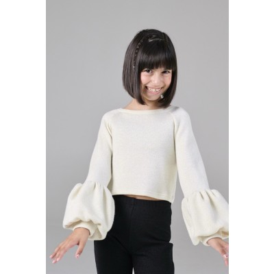 Μπλούζα λούρεξ - ΕΚΡΟΥ 10Y