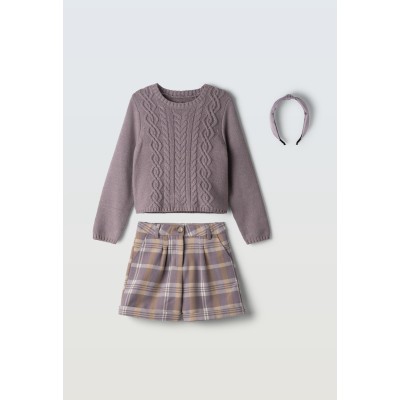 Shorts set with headband - LILAC 14Y