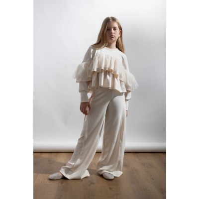 Tulle pants set - CREAM 11/12Y