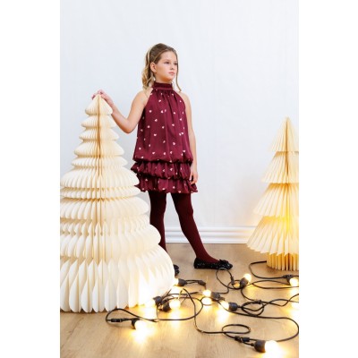 Φόρεμα καρδιά print - ΜΠΟΡΝΤΟ 5/6Y